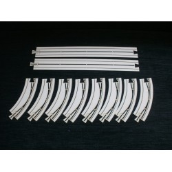 H0 Road Sections Starter Set Basic - Complete Oval with 8 Curves and 2 Straights